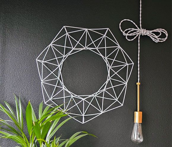 DIY Wire Geometric Wreath