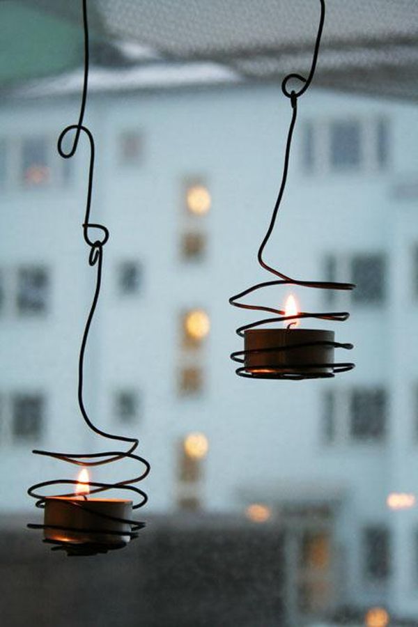 DIY Wire Outdoor Candle Holder