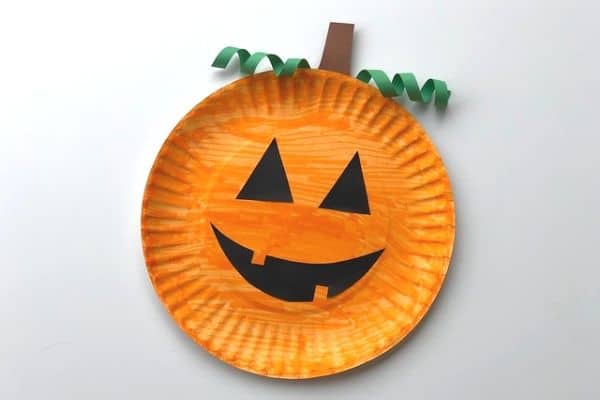 diy Paper Plate Pumpkin