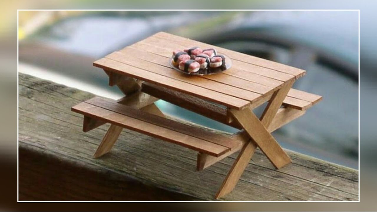 diy popsicle stick Side Table