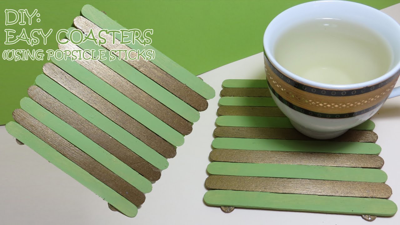 diy popsicle stick Tea Coasters