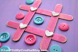 diy popsicle stick Tic Tac Toe Board